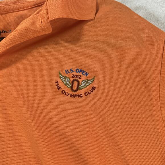 Walter Hagen U.S. Open 2012 Olympic Club Polo Mens L Orange Golf Shirt Dri-Fit - Picture 2 of 5